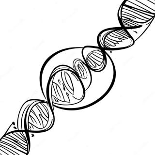 Värikäs DNA-helix värityssivu | DNA värityssivu
