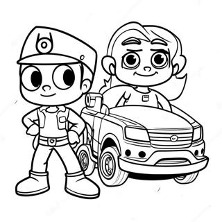 Johnny Test ja Dukey seikkailuvärityssivu | Johnny Test värityssivu