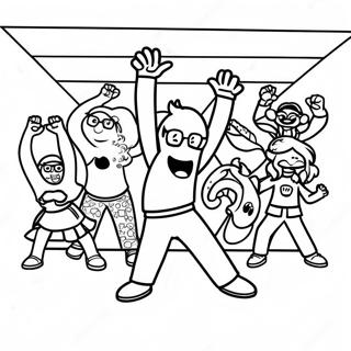 GoNoodle tanssiparty värityssivu | GoNoodle värityssivu