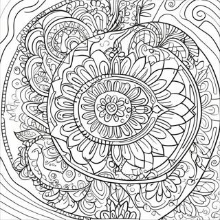 Koristeellinen soikea mandala värityssivu | Soikeat värityssivu