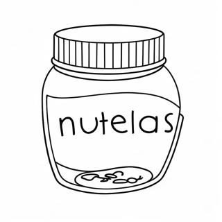 Nutella-purkki värityssivu | Nutella värityssivu