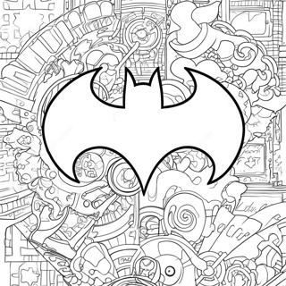 Klassinen Batman-logo värityssivu | Batman-logo värityssivu