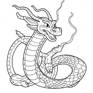 Shenron-lohikäärme värityssivu | Shenron värityssivu