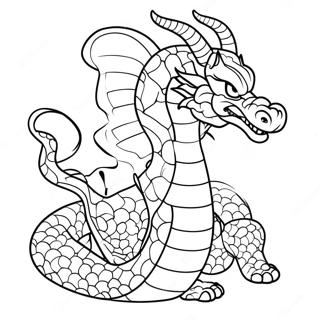 Majesteettinen Shenron värityssivu | Shenron värityssivu