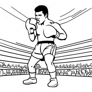 Muhammad Ali kehällä värityssivu | Muhammad Ali värityssivu