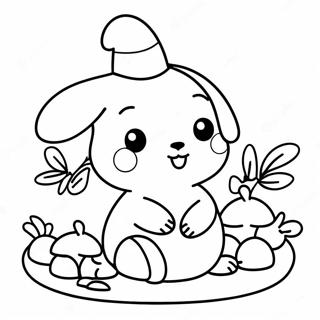 Pompompurin värityssivu | Pompompurin värityssivu