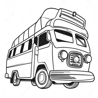 Värikäs Jeepney Filippiineillä värityssivu | Filippiinit värityssivu