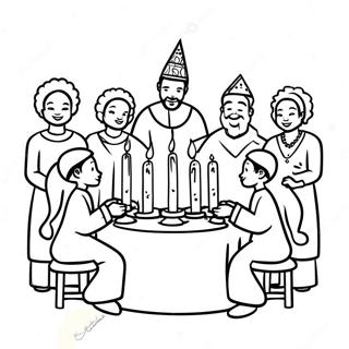 Kwanzaa-juhla - värityssivu | Kwanzaa värityssivu