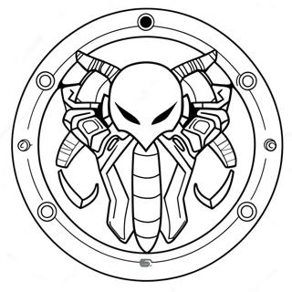 Metroid-logo -värityskuva | Metroid värityssivu