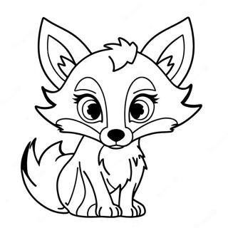 Kettu -värityskuva | Foxy värityssivu
