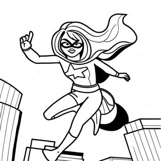 Ms Marvel toiminnassa värittämissivu | Ms Marvel värityssivu