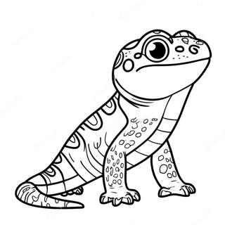 Leopardigecko värityssivu | Leopardi Gecko värityssivu