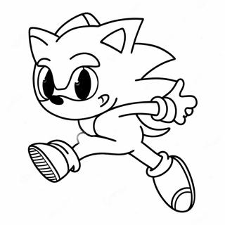 Sonic Juoksee Nopeasti -värityssivu | Sticks Sonic värityssivu