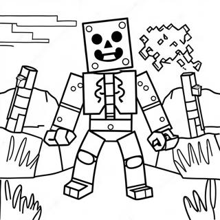 Minecraft Luuranko Värittämissivu | Minecraft-luukki värityssivu