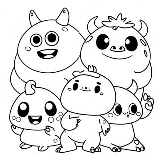 Ystävälliset Class Dojo -hirviöt värityssivu | Luokkadojo värityssivu