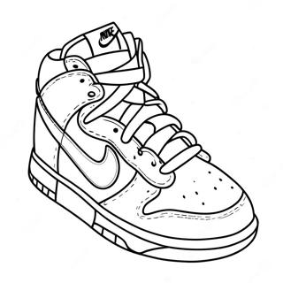 Nike Dunk Classic -tennarit värityssivu | Nike Dunk värityssivu