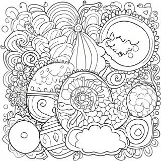 Doodle Värittämissivu Lapsille | Doodle värityssivu