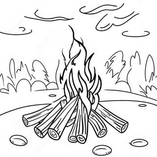 Värikäs Lag BaOmer Nuotiosivun Värittämiseen | Lag BaOmer värityssivu