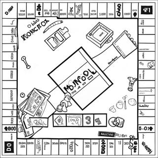 Monopoli Pelilauta Värittämislehti | Monopoli värityssivu
