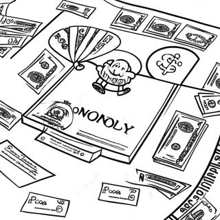 Monopoli Rahan Värittämissivu | Monopoli värityssivu
