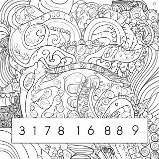 Numerot - Värittämissivu | Numerot värityssivu