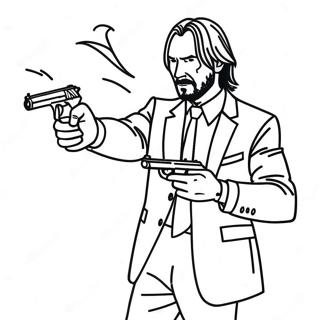 John Wick toiminnassa värityssivu | John Wick värityssivu