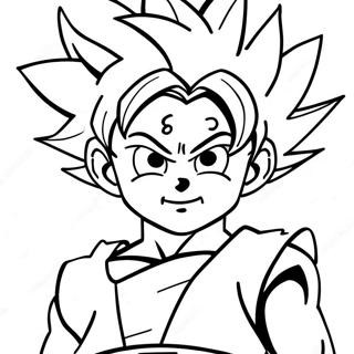 Goten Super Saiyan Muodossa Värittämissivu | Goten värityssivu