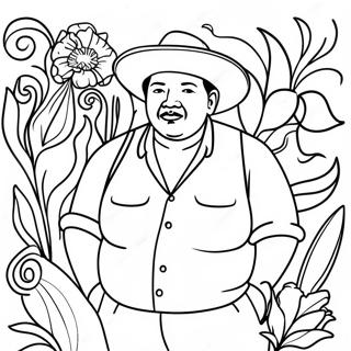 Diego Rivera Värittämissivu | Diego Rivera värityssivu