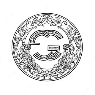 Gucci Logo Värittämissivu | Gucci värityssivu