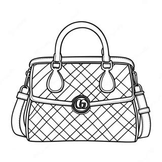 Tyylikäs Gucci Laukku Värittämissivu | Gucci värityssivu