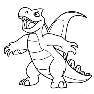 Garchomp toiminnassa värityssivu | Garchomp värityssivu