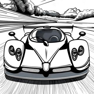 Pagani Zonda Liikkeessä Värittämissivu | Pagani värityssivu