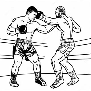 MMA-taistelijat toiminnassa värityssivu | UFC värityssivu