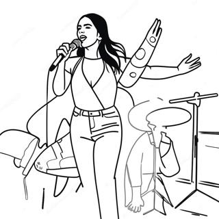 Dua Lipan Esitys Lavalla Värittämissivu | Dua Lipa värityssivu
