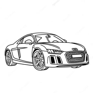 Audi urheiluauto värityssivu | Audi värityssivu