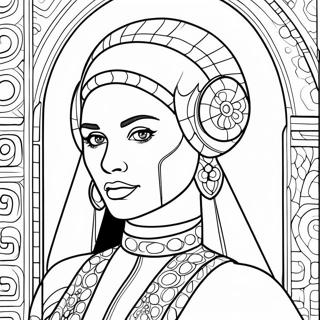 Padme Amidala Värittämissivu | Padme värityssivu