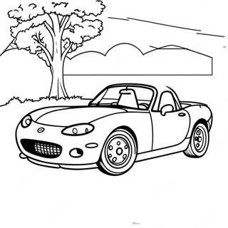 Miata urheiluauto värityssivu | Miata värityssivu