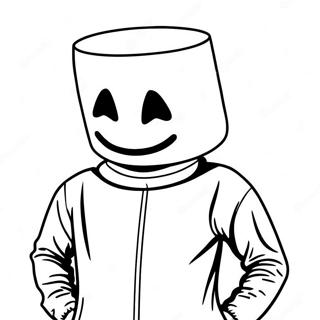 Marshmello-hahmon värittämissivu | Marshmello värityssivu