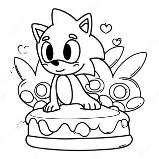 Hyvää syntymäpäivää Sonic Värityskuvat
