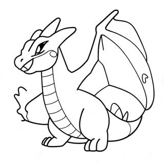 Charizard Lentävä Värittämissivu | Mega Pokemon värityssivu