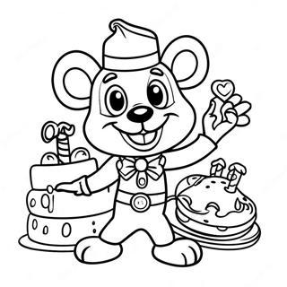 Chuck E. Cheese syntymäpäiväjuhlat värityssivu | Chuck E Cheese värityssivu