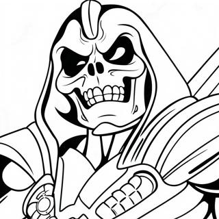 Skeletor uhkaavalla hymyllä -värityssivu | Skeletor värityssivu