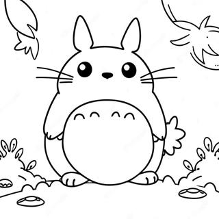 Totoro Värittämissivu | Totoro värityssivu