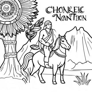 Cherokee Kansakunnan Värittämissivu | Cherokee värityssivu