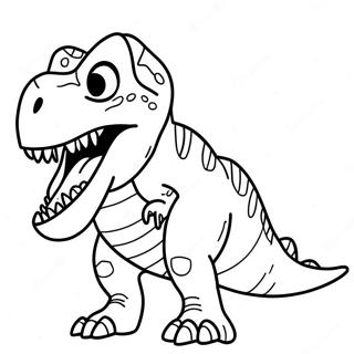 Raivokas T-Rex karjuva värityssivu | Trex värityssivu