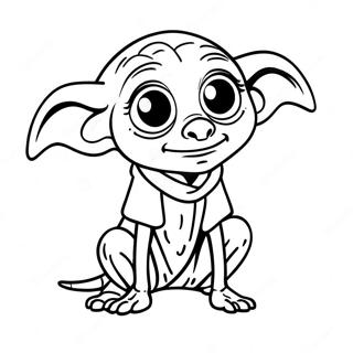 Dobby, Kotitonttu - Värittämissivu | Dobby värityssivu