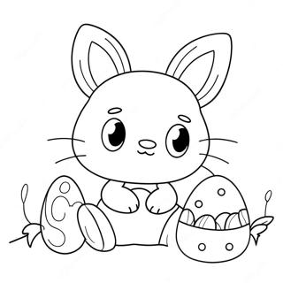 Hello Kitty Pääsiäinen Värityskuvat