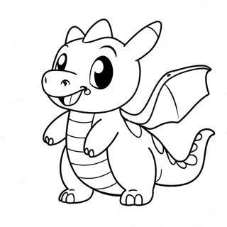 Söpö Dragonite Lentämässä Värittämissivu | Dragonite värityssivu