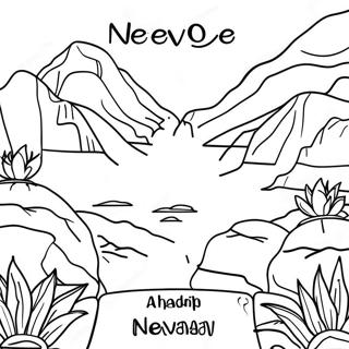 Nevadan Osavaltion Ääriviivat Värittämissivu | Nevada värityssivu