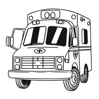 EMT ambulanssi värityssivu | EMT värityssivu